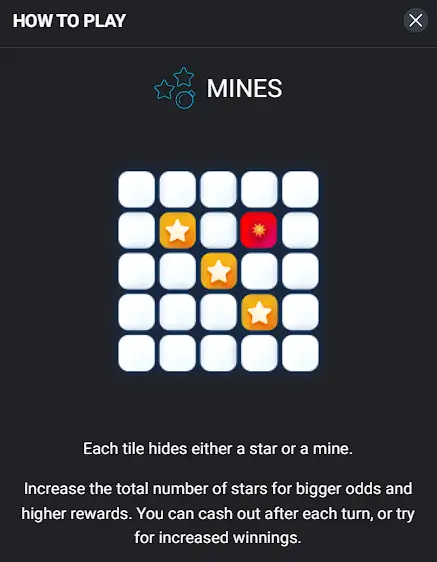 How to play Mines game